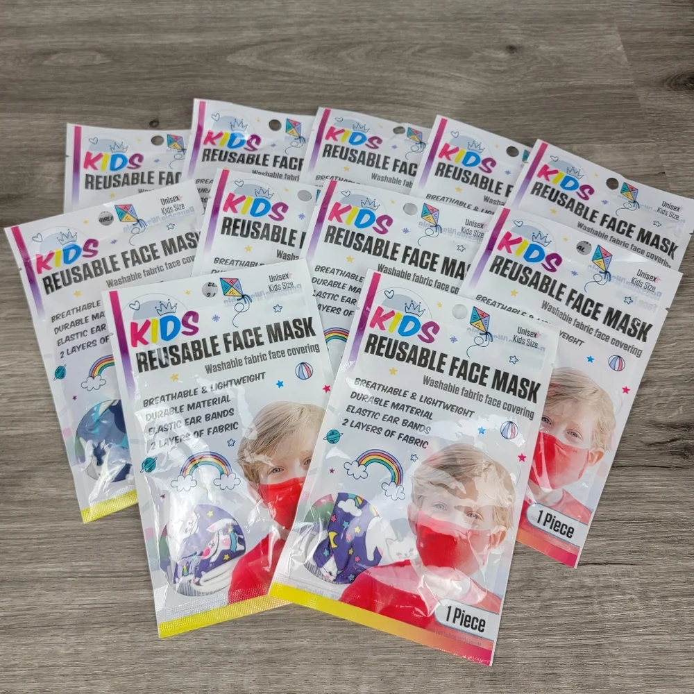 Bundle Of 11 Kids Reusable Face Masks